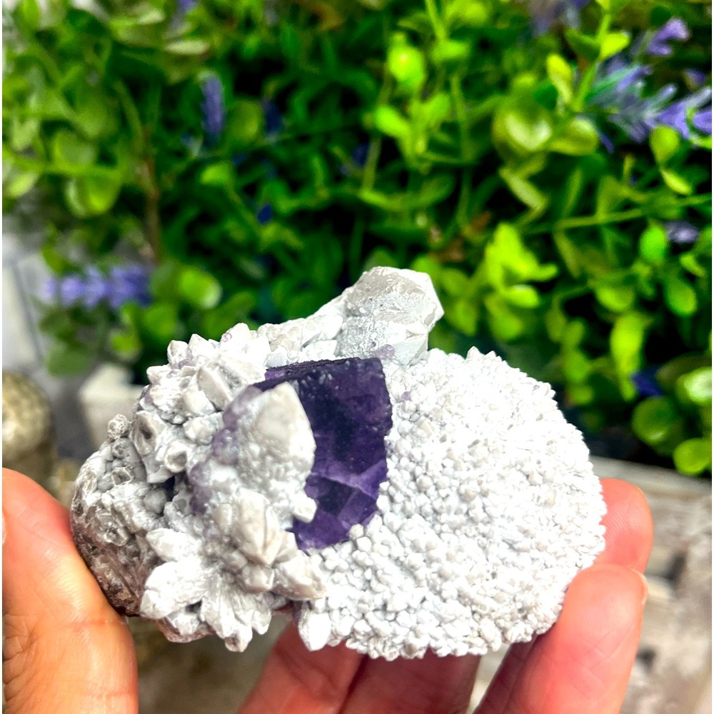 Candle Quartz with Purple Fluorite and Galina from Inner Mongolia